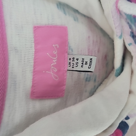 Joules Hooded Floral Fitted Sweatshirt. Size 4. 100% Cotton.‎ - Picture 3 of 5